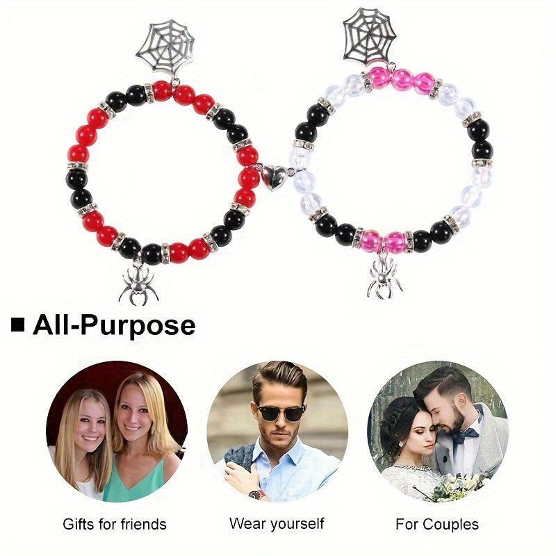 Magnetic Spider Web Pendant Bracelets