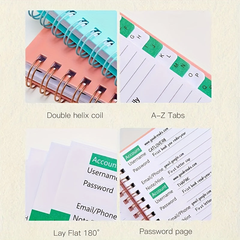Mini Spiral Password Book