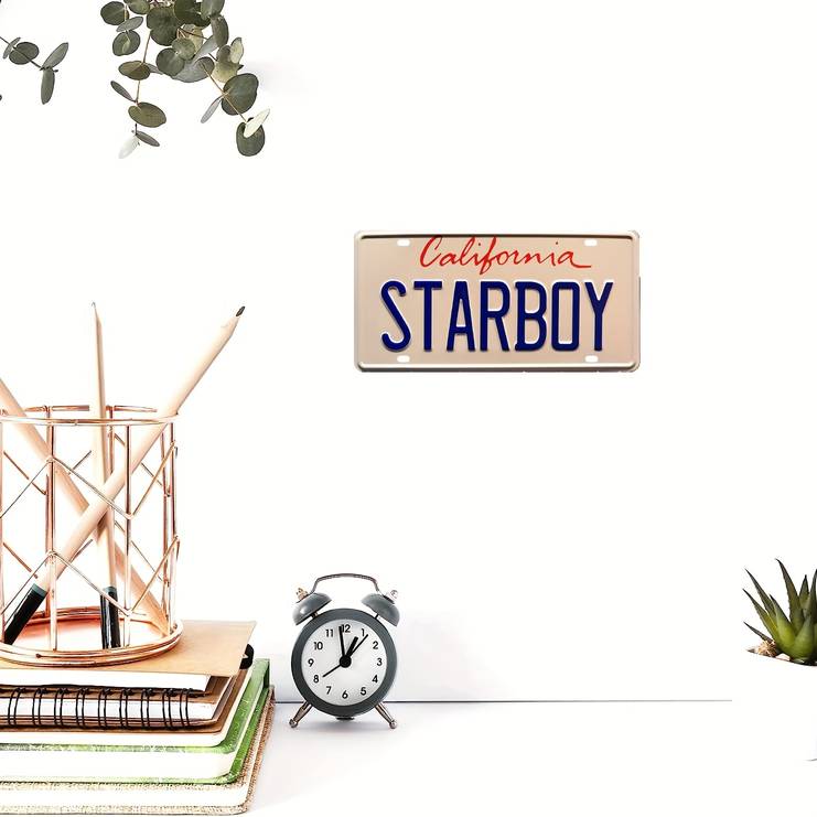 Starboy Metal Vintage License Plate