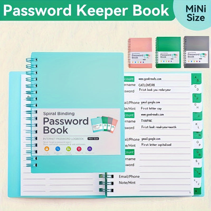 Mini Spiral Password Book